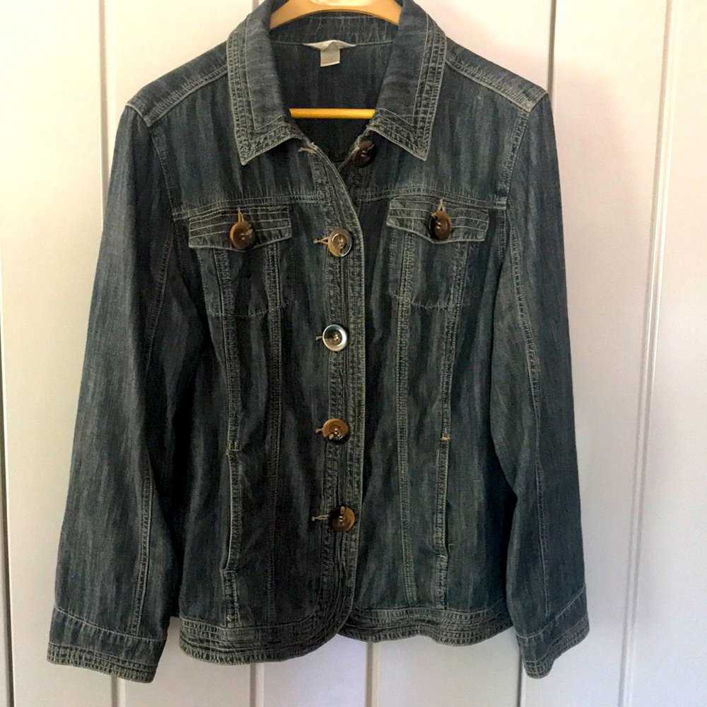 CJ Banks Dark Denim/Jean Jacket 1X EUC